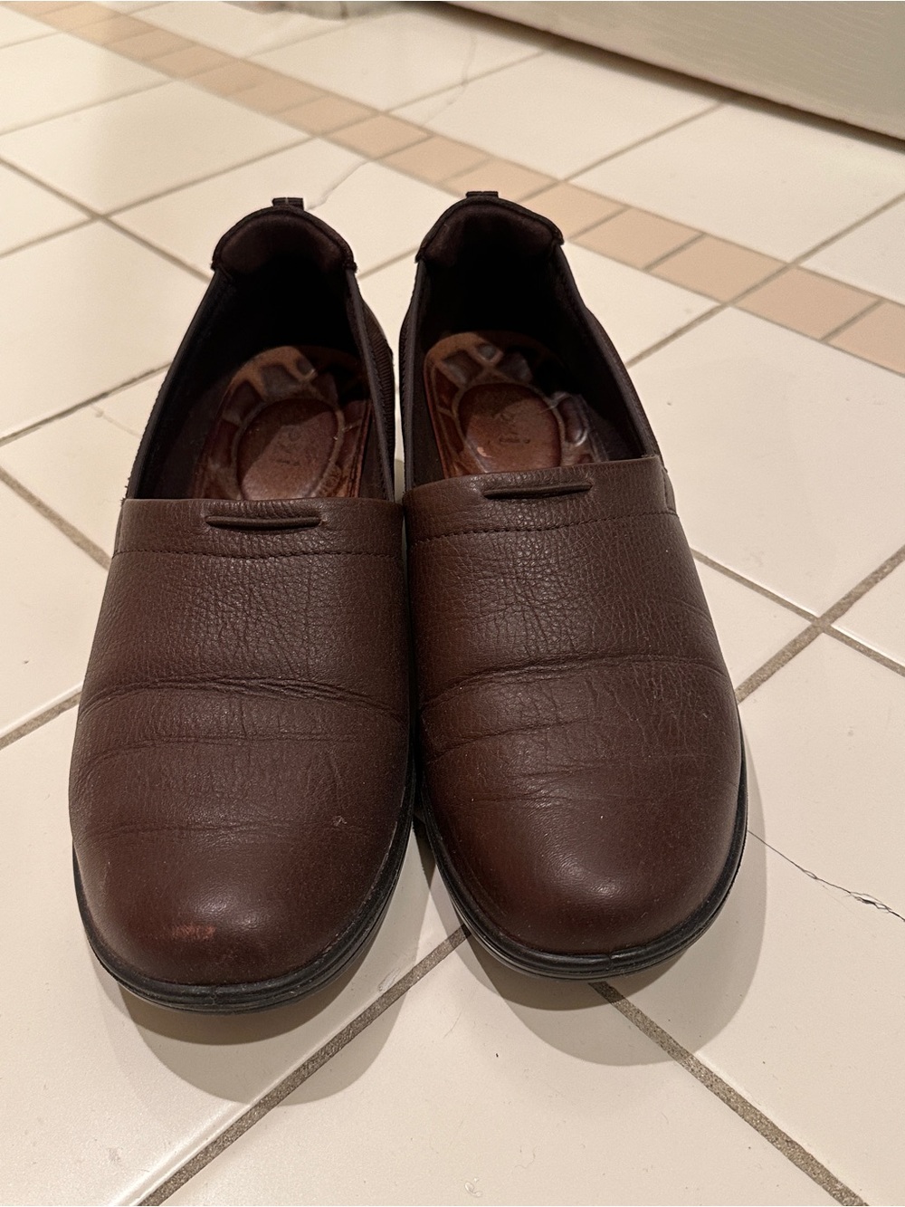 Flexi Women's Slip-On Loafers in Dark Brown